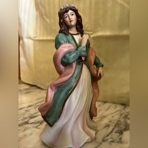 Vintage Home Interior Homco #1486 Figurine MY LADY Mother Earth Pink Green